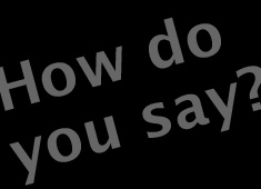 How Do You Say?