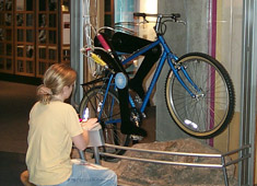 pedal a bicycle